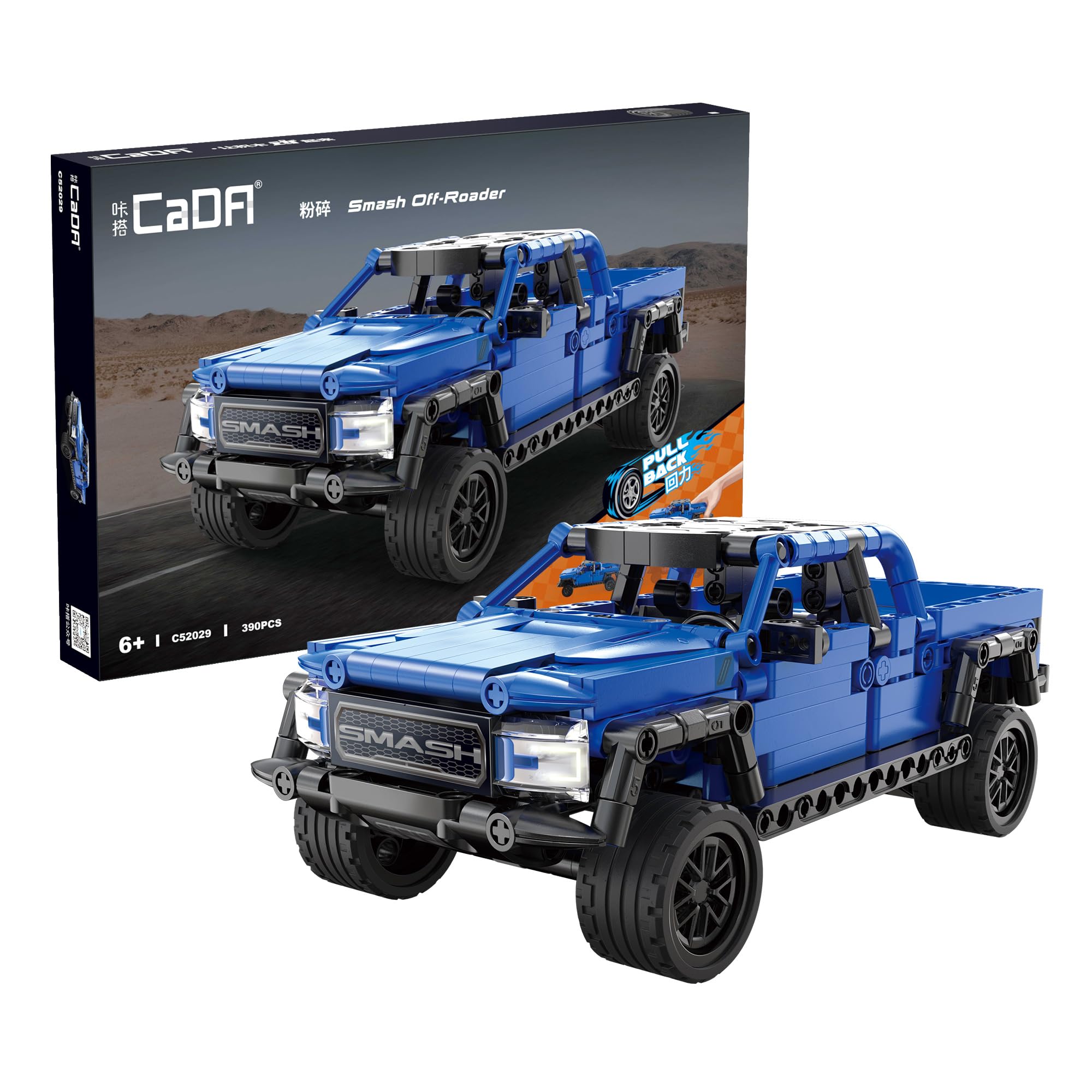 CaDA Smash Off-Roader Pickup Truck - 390 Pieces - Self-Build Brick Building Block Model C52029W