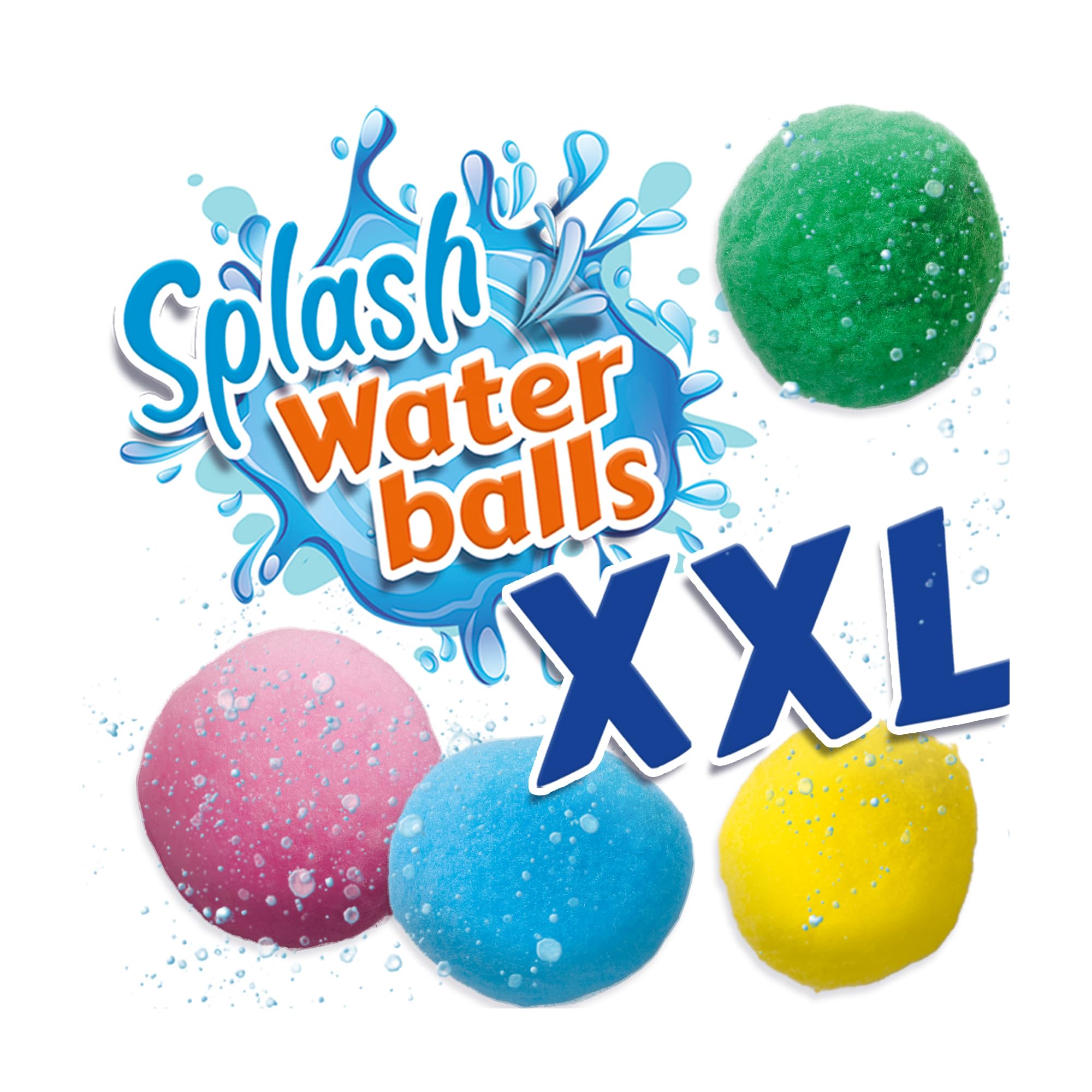 SES Creative 02404 XXL Splash Balls - Extra-Large Reusable Water Balloons - Dip and Throw - Refillable, Multicoloured, 3.54 inches - Image 4