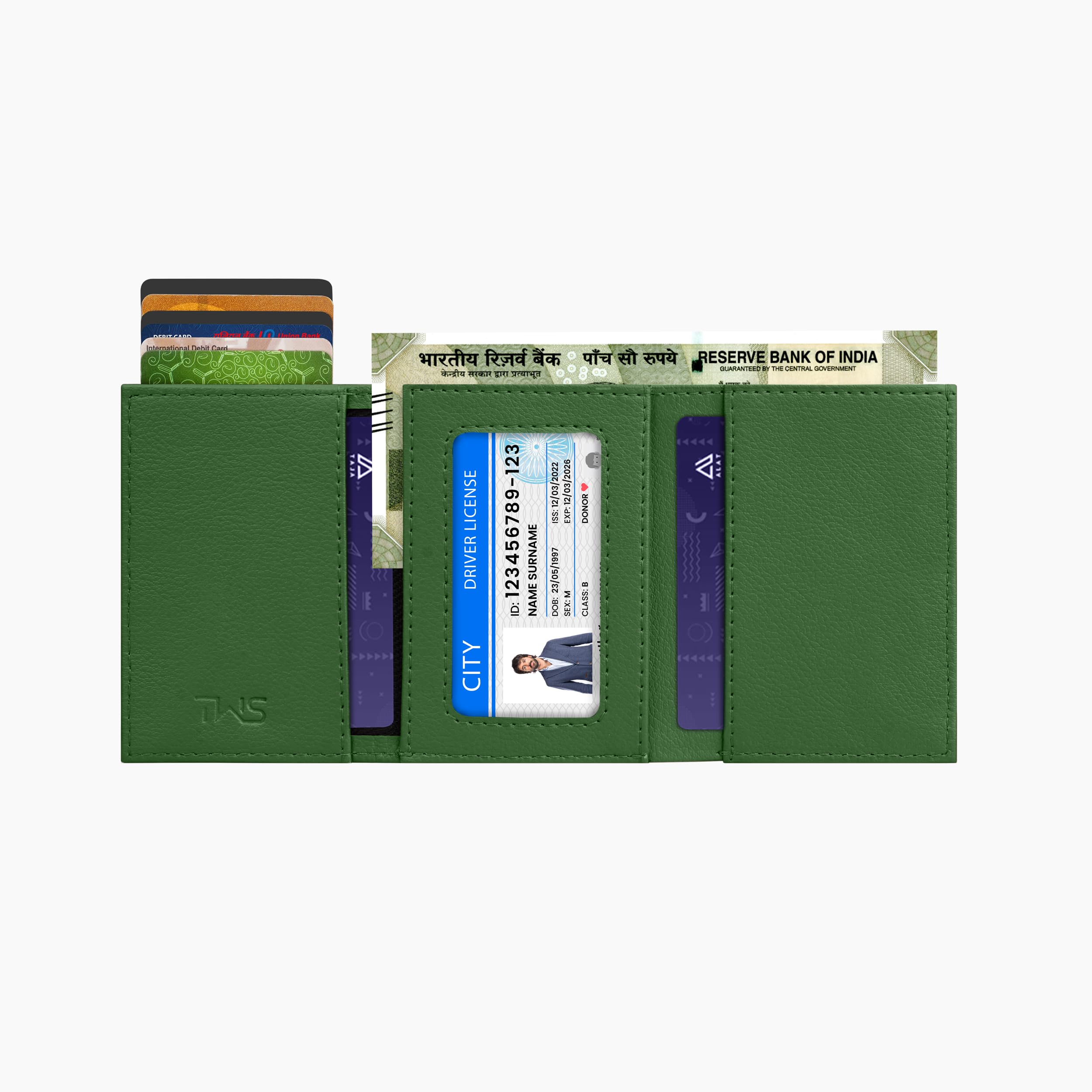 The Wallet Store Urban Pop RFID Protection Wallet Cardholder - Green