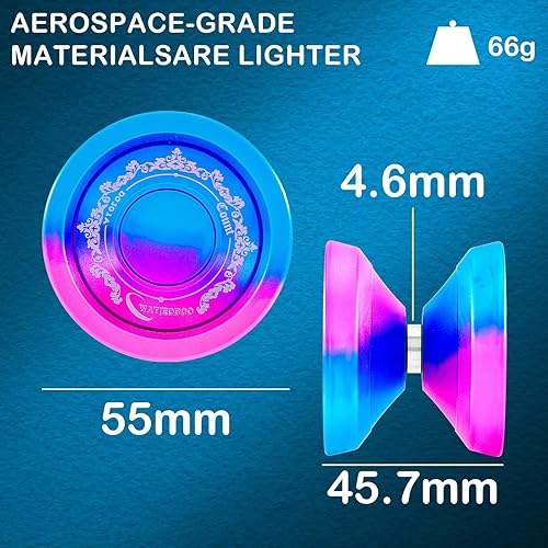 Miniatura 2 de WATIEOBOO yoyo sensible yoyo para principiantes, yoyo profesional que no responde para adultos, yoyo de truco de metal profesional con kit de