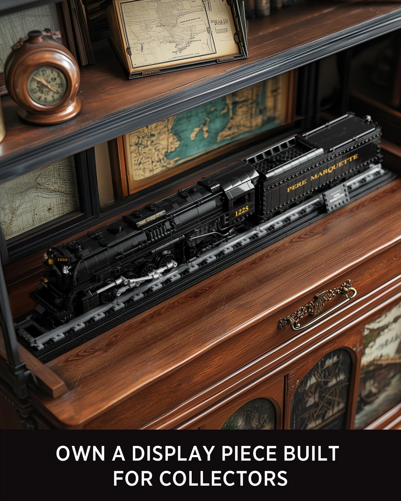 Nifeliz 1225 Train Sets de Jeux de Construction pour Adultes, Maquette de Locomotive à Vapeur, Décoration & Cadeau pour Hommes et Femmes (1,587 Pièces, NF10323)