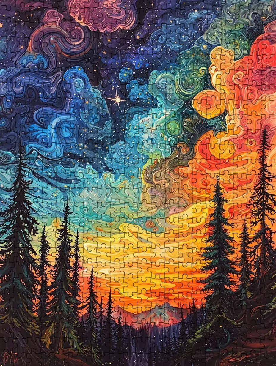 Puzzle 2000 elementów, fantasy las puzzle dla dorosłych 2000, drewniane puzzle, klasyczne gry edukacyjne, niemożliwe wyzwanie, rodzina gier, kreatywny prezent DX0YL1-773