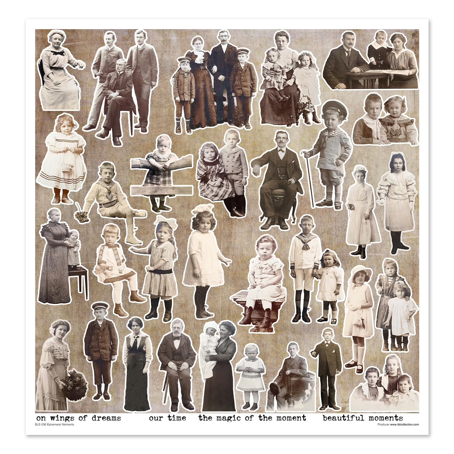 ITD Collection - Emballage Scrapbooking 12 x 12 Pouces, Papier Scrapbooking, Découpage, Décoration, Papier Décor, Papier Carton - 310 x 320 mm (Nostalgie) (SLS-024 ITD Collection - Emballage Scrapbooking 12 x 12 Pouces, Papier Scrapbooking, Découpage, Décoration, Papier Décor, Papier Carton - 310 x 320 mm (Nostalgie) (SLS-024