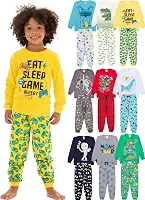 Kit Sortido 6 Peças Pijamas Bebê Menino Longo - 3 Pijamas de Roupa Infantil Masculino de Algodão