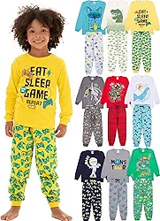 Kit Sortido 6 Peças Pijamas Bebê Menino Longo - 3 Pijamas de Roupa Infantil Masculino de Algodão