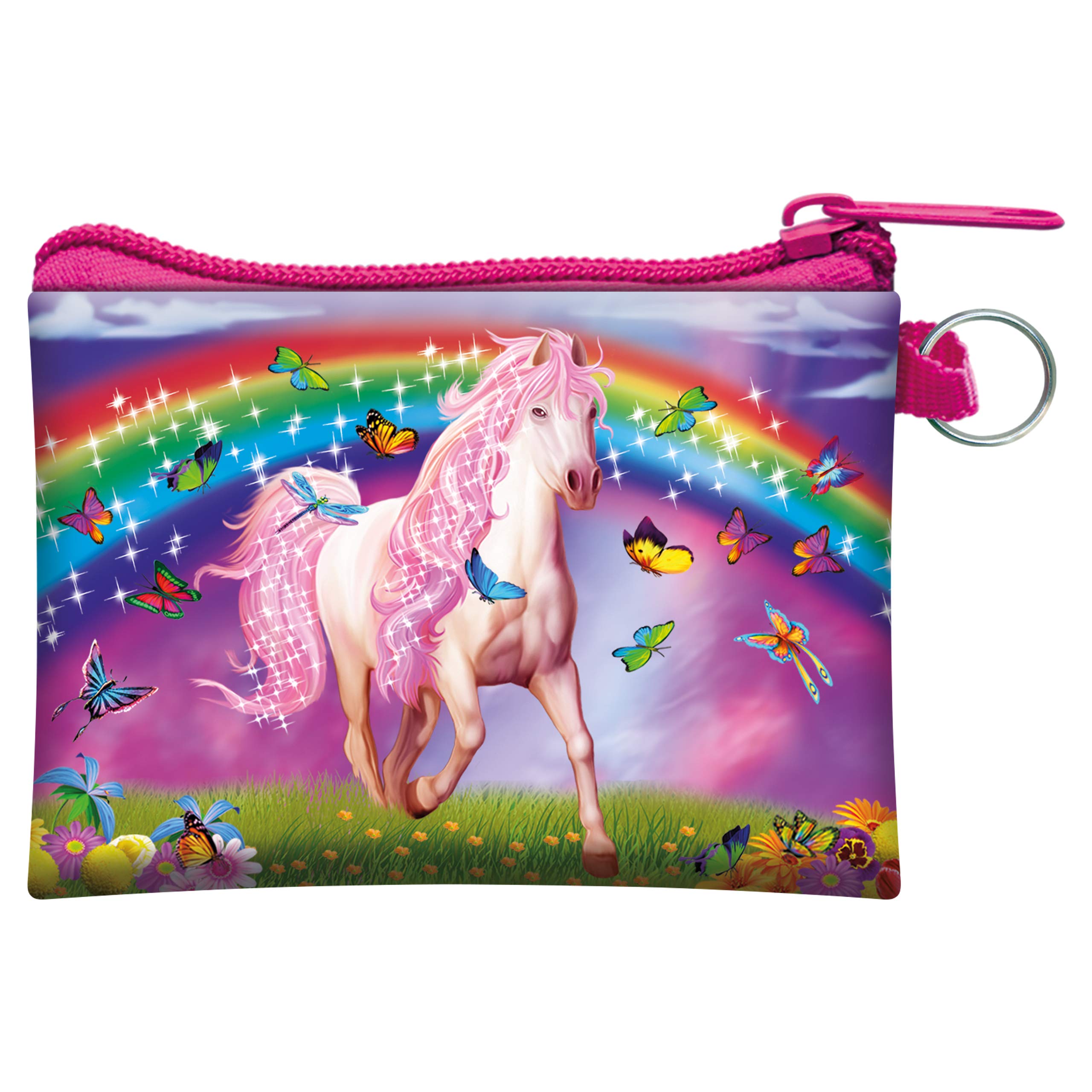 3D LiveLife Coin Purse - Pink Pony Dazzle from Deluxebase. Lenticular 3D Horse Purse. Cash, coin and card holder with secure zipper featuring artwork licensed from renowned Michael Searle-image-44