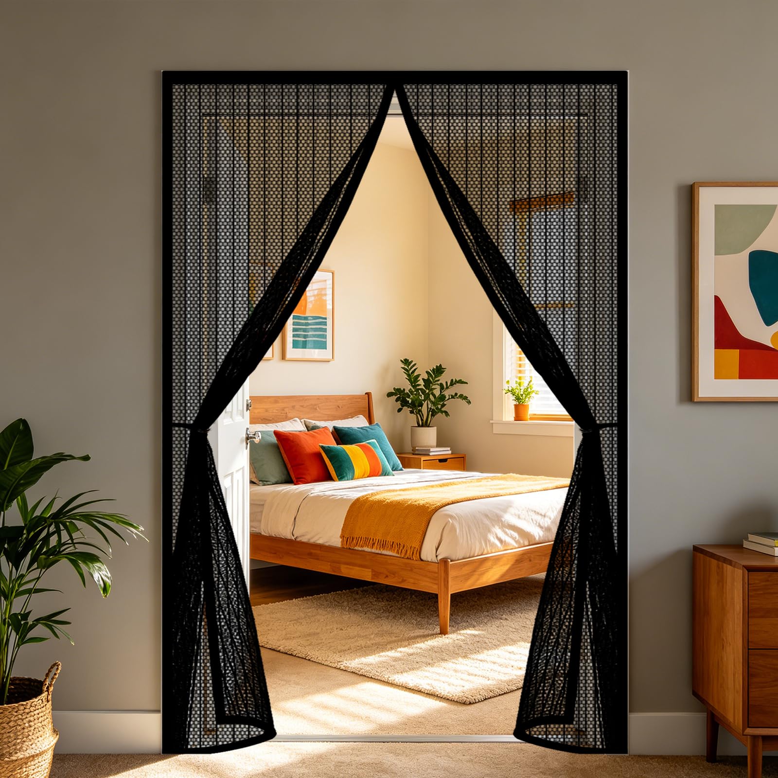 Moustiquaire 280 x 215 cm de grand format avec maille ultrarésistante pour maison
