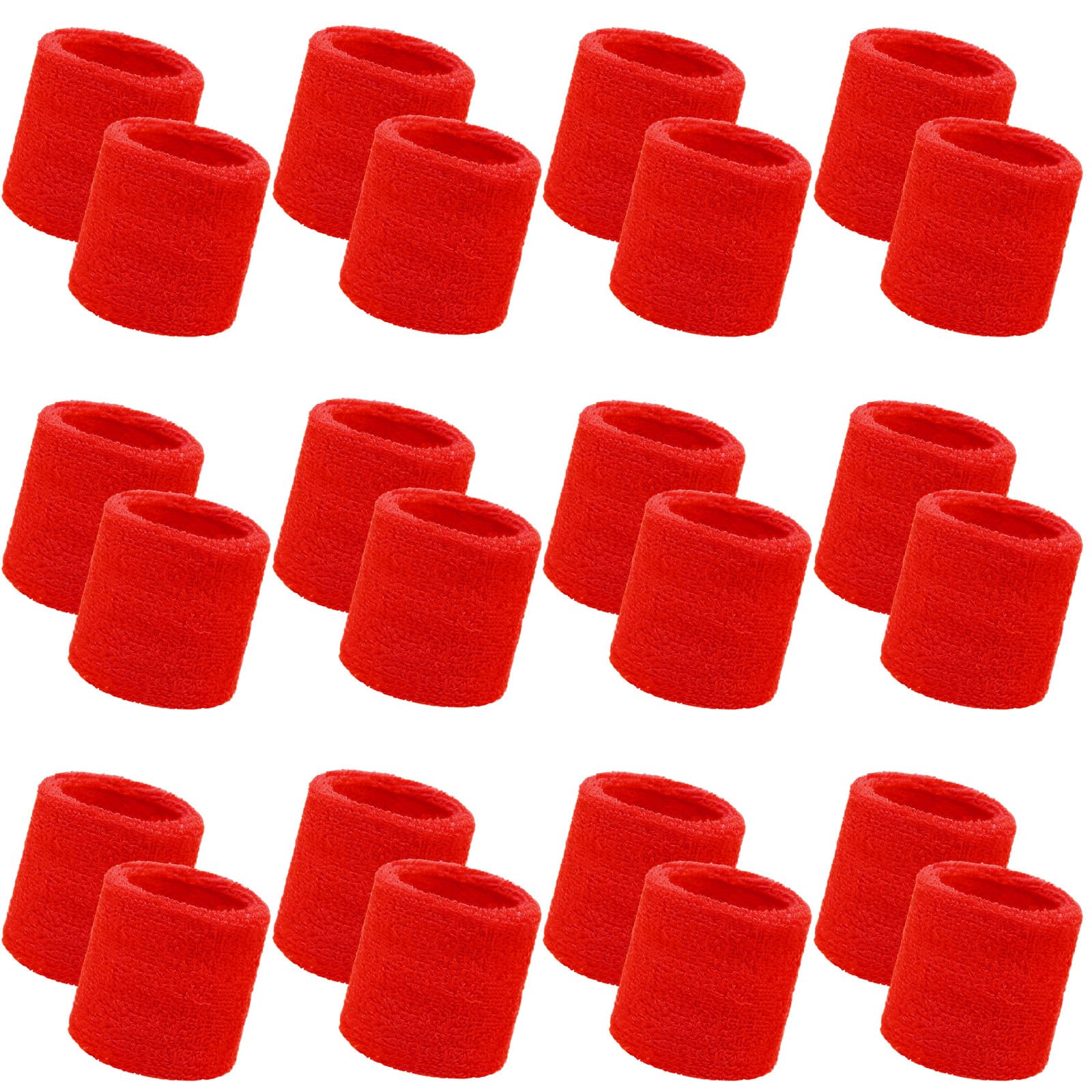 Bememo 24 Pcs Kids Sweat Wristbands Sweatband Wristbands Bulk