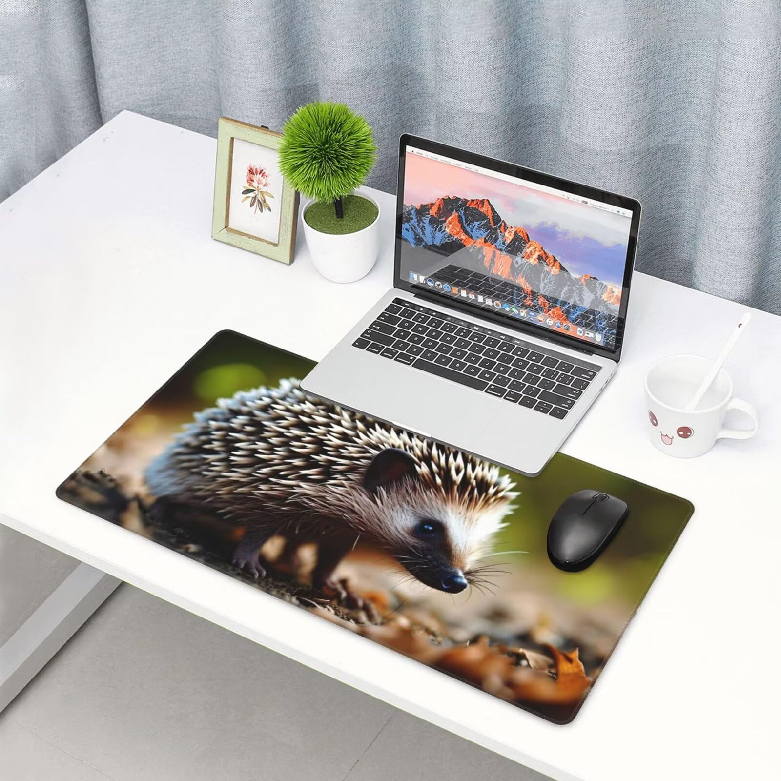 Gamingowa podkładka pod mysz XXL, 1200 x 600 mm, zwierzęta, podkładka pod mysz, duża, 120 x 60 cm, rozszerzona podkładka na biurko, akcesoria gamingowe z przyszytymi krawędziami dla poprawy precyzji i