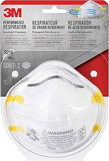 3M Disposable Respirators, Sanding and Fiberglass, 2 Masks (N95)