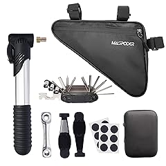Bike Tool Kit, Repair Kit with Frame Bag, Mini Pump, Multitool, Tire Lever Patches Bicycle Accessories Set for Adult Bikes Road Mountain MTB
