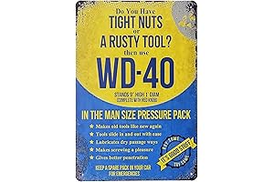 ERLOOD “Do You Have Tight Nuts Or A Rusty Tool?” Retro Vintage Metal Tin Sign