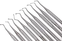 Vista 3 de Juego de 10 excavadoras de cucharas dentales 1MM-2.5MM Compuesto restaurador Llenado de dientes cavidad cariosa eliminación de caries instrumentos