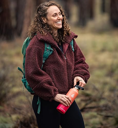 Miniatura 5 de HYDRO CELL Botella de agua de acero inoxidable con sorbete y 2 tapas estándar de boca (32 onzas, 24 onzas, 20 onzas, 16 onzas), mantiene los
