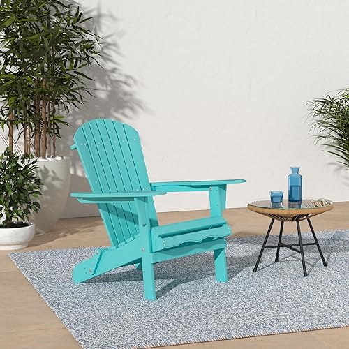 Miniatura 2 de Best Choice Products Silla Adirondack plegable para exteriores, muebles de madera para exteriores, para fogata, patio, con capacidad de peso de 350