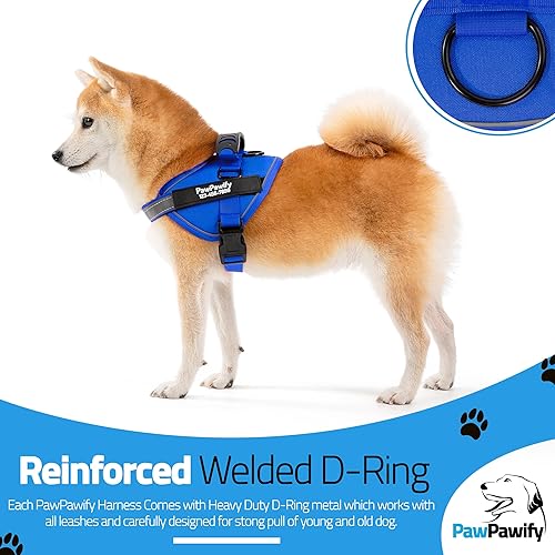 Miniatura 10 de PawPawify - Arnés de perro anti tirón personalizable con nombre y número de teléfono, arnés resistente para evitar tirones, ahorcamiento, ideal para