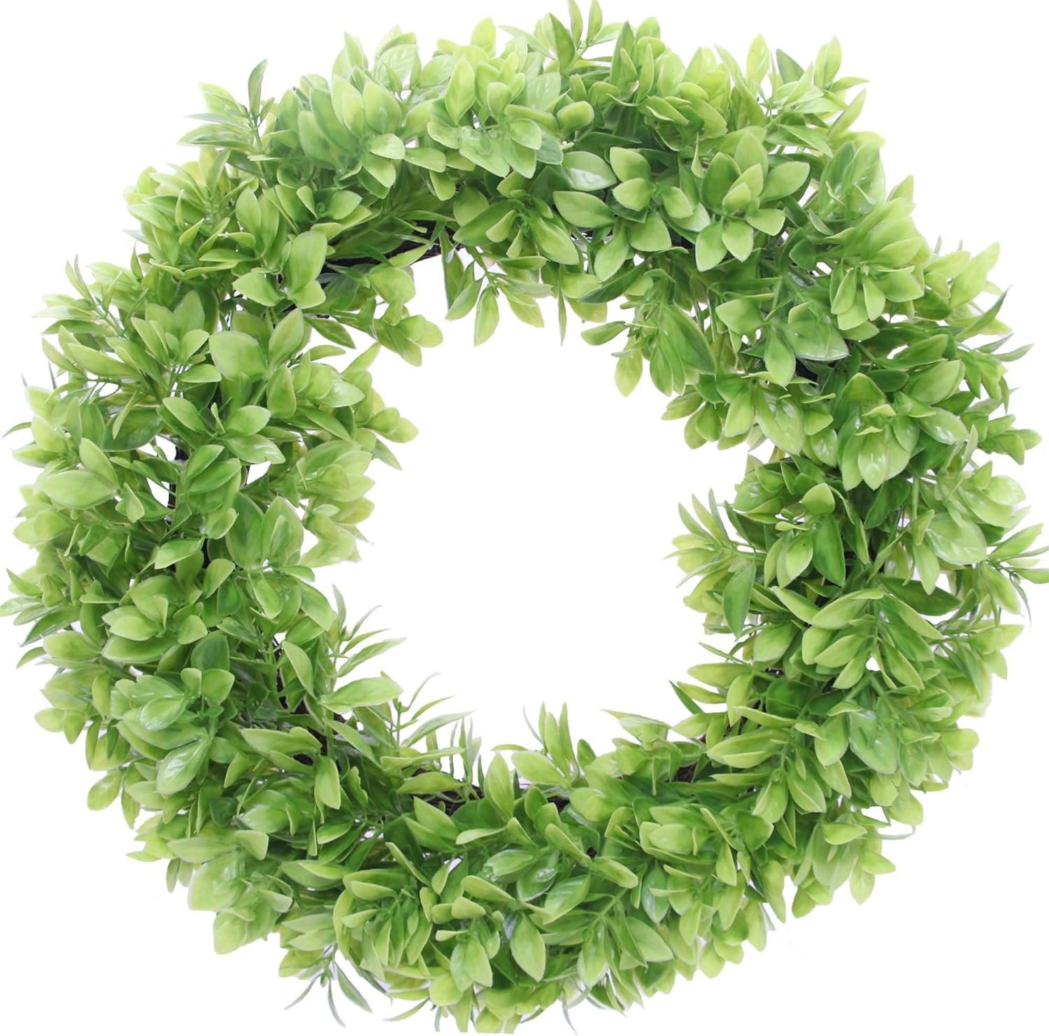 Aonewoe Artificial Boxwood Wreath 20" Eucalyptus Green