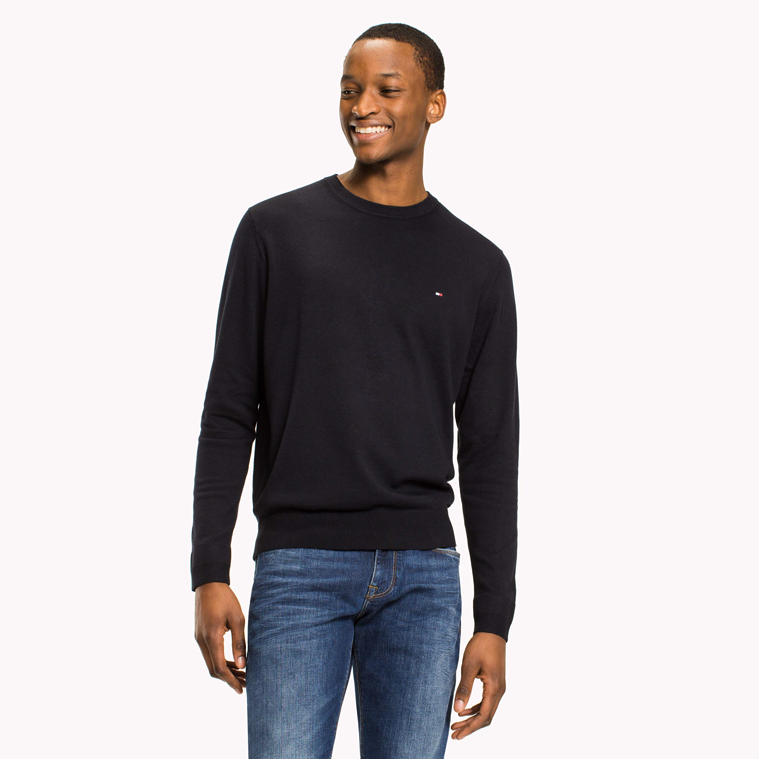Tommy Hilfiger Men's Core Cotton-Silk Cneck Jumper