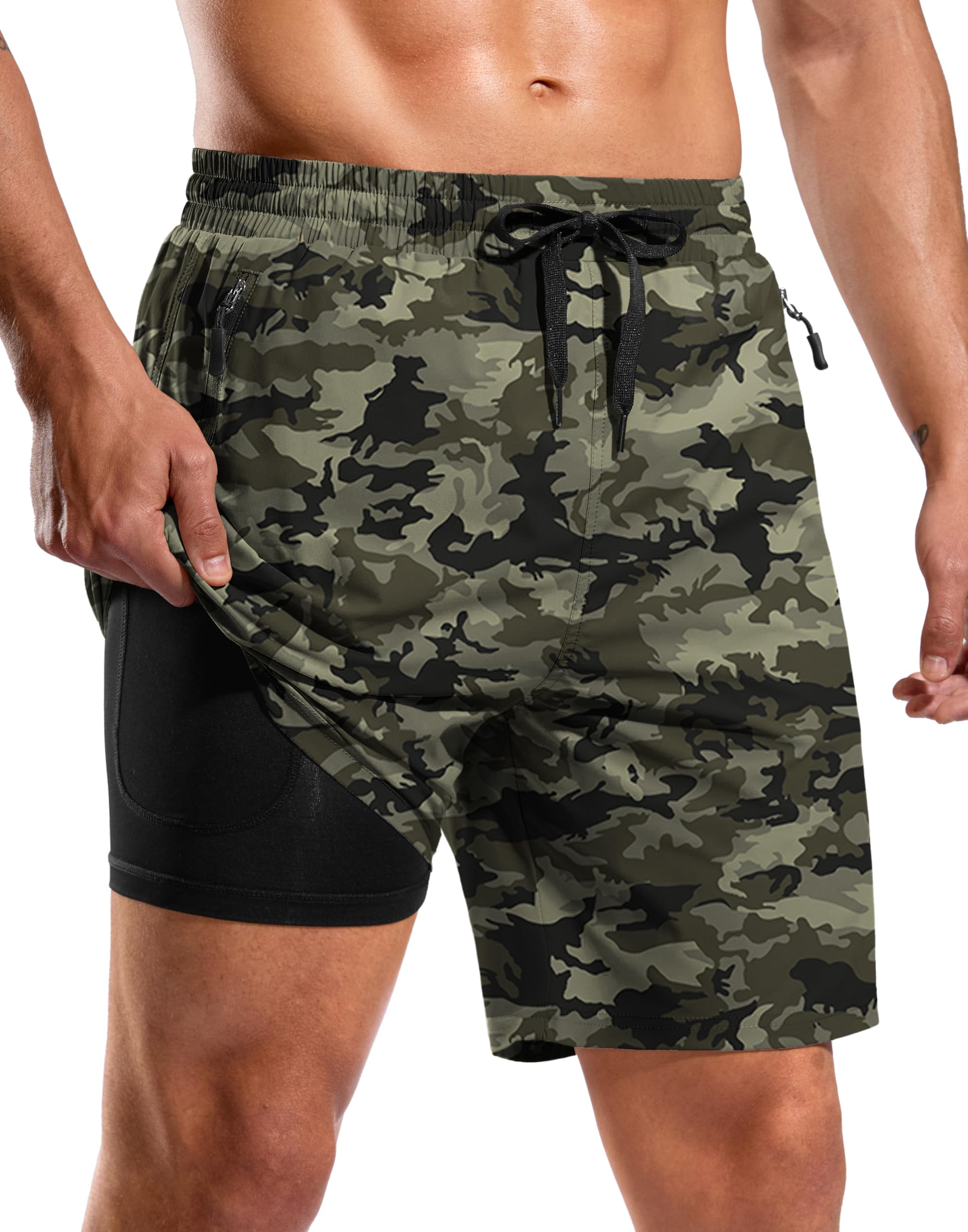 G Gradual Mens Swim Trunks with Compression Liner 7"/9" Board Shorts