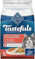 Vista 1 de Blue Buffalo Tastefuls Weight & Hairball Control Alimento seco natural para gatos adultos, bolsa resellable de 3 libras