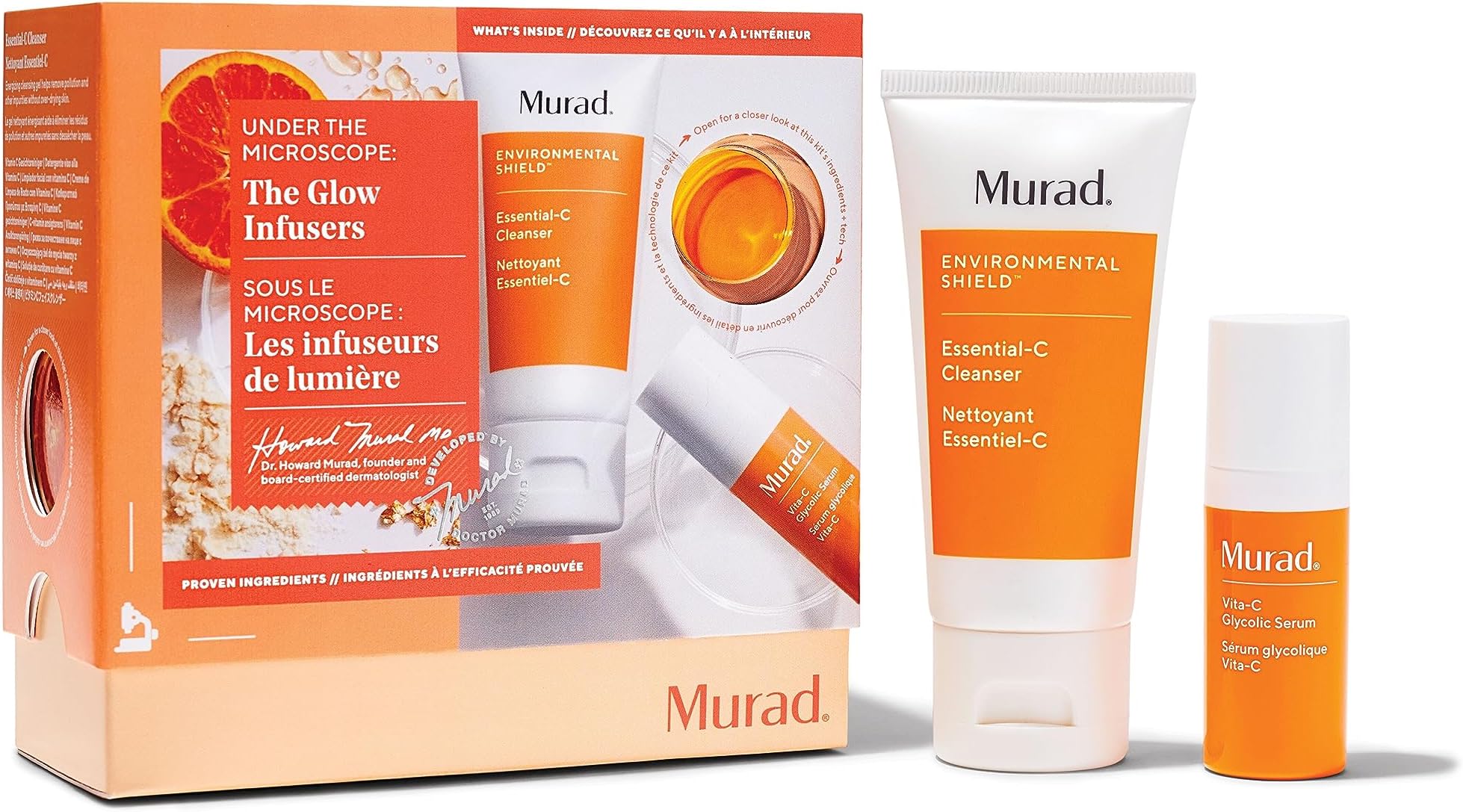 MuradThe Glow Infusers - 2-Piece Set (Worth £44) - Essential-C Cleanser 60ml & Vita-C Glycolic Serum 10ml