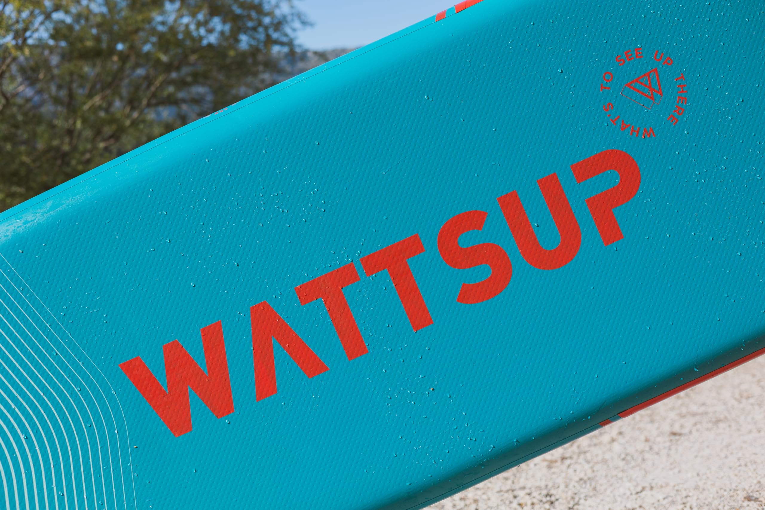 Wattsup - SUP Stand Up Paddle nadmuchiwany F12 12' - 366x84x15 cm Dropstitch - Zestaw kompletny: Wiosło, Smycz, Pompa, Torba transportowa - Do 150 kg - Niebieski