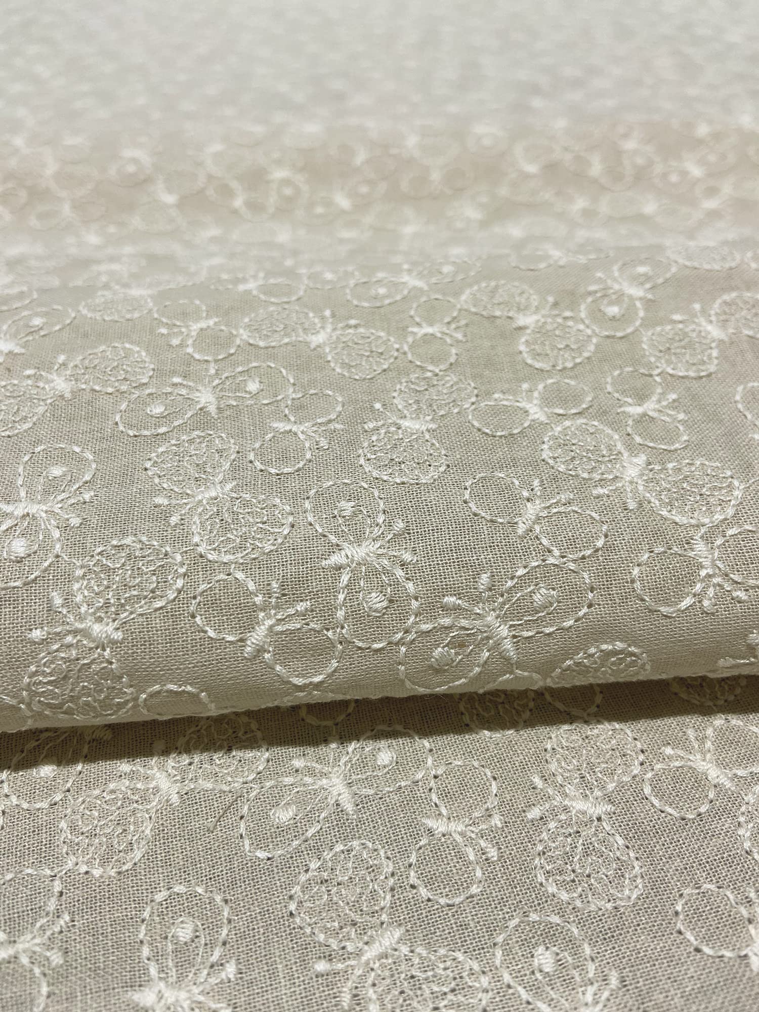 アジアン花柄刺繍フリンジ布 ネイビーとベージュ アジアン花柄刺繍フリンジ布 ネイビーとベージュ