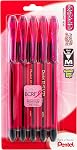 Pentel R.S.V.P. Razzle-Dazzle Ballpoint Pen, Medium Line, Black Ink, 5 Pack (BK91RDBP5M)
