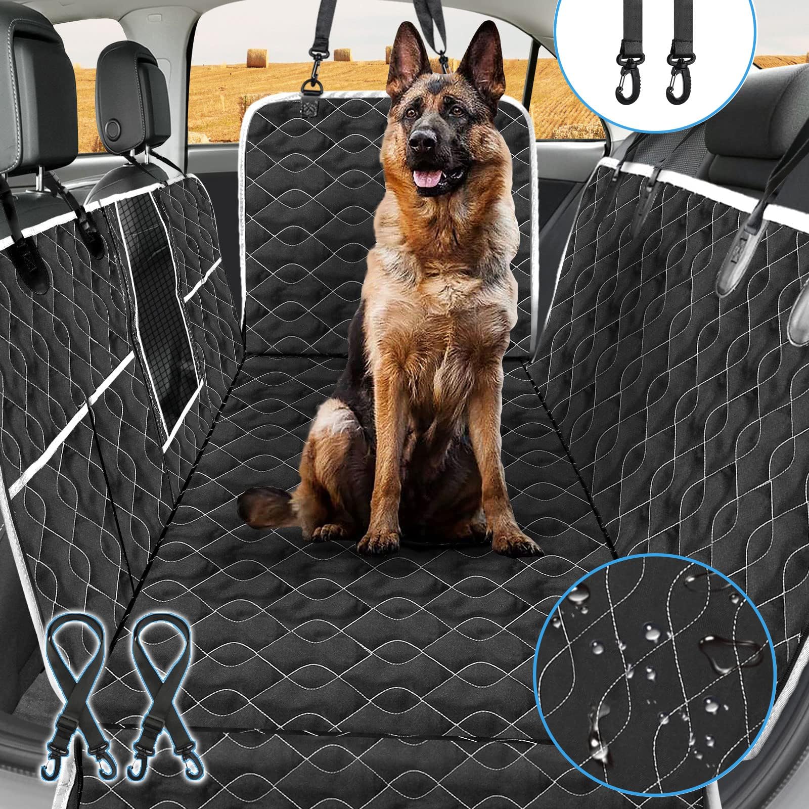 Artand Dog Car Seat Cover, Thickened Car Seat Cover for Dogs, 100