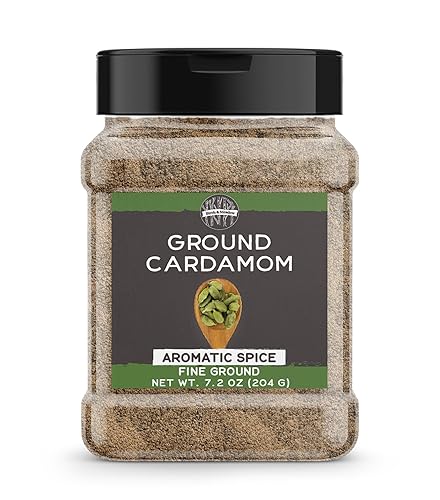 Birch & Meadow Cardamomo molido, 7.2 oz, picante y afrutado, especias versátiles