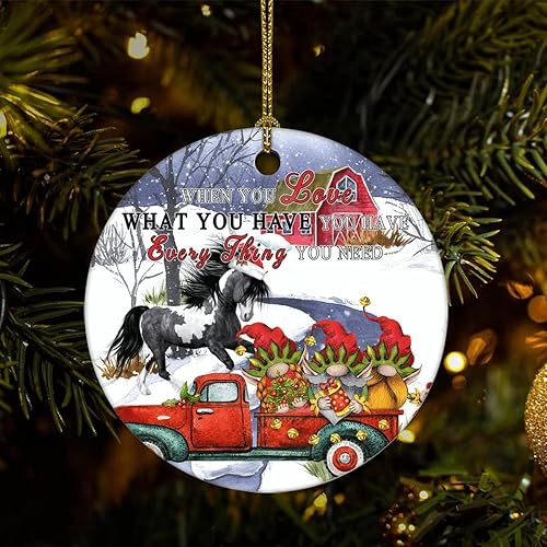 Cheyan Divertido adorno de porcelana de Navidad para decoración del hogar, colgantes de Navidad, plantas, árbol de Navidad, adorno colgante