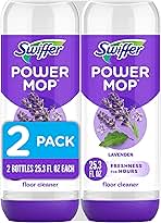 Swiffer Power Mop Refill Solution, Floor Cleaner for Mopping Tile, Vinyl, Laminate, Wood in Home, Bathroom, Kitchen, All Purpose Multi-Surface Solution for Floor Cleaning, Lavender Scent, 50.6oz