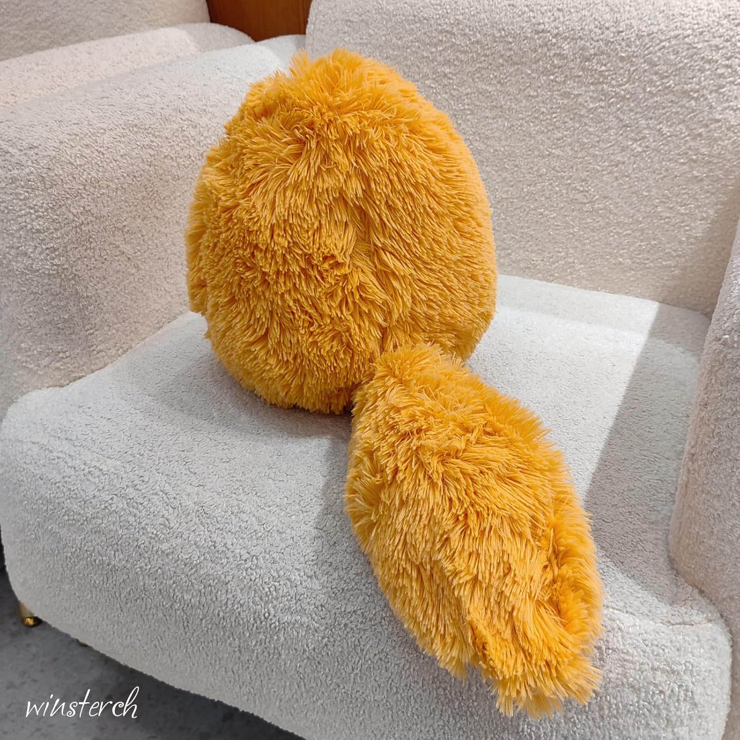 Winsterch Orange Cat Stuffed Animals Plush Cat Toys,Kids Cat Plush Teddy Soft Toy Birthday Gifts for Kids Boys and Girls,Fat Orange Plush Cat Stuffed Animals - Image 4