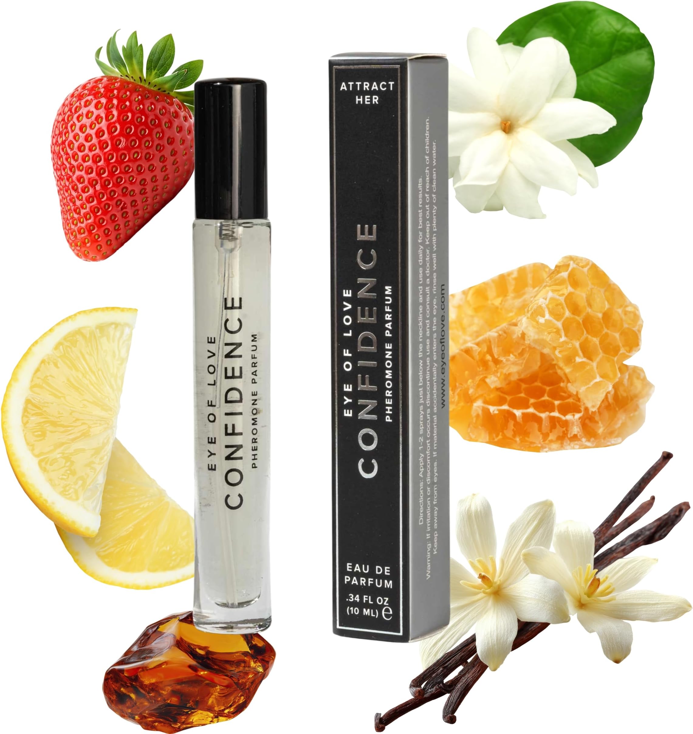 Eye Of Love Confidence Pheromone Parfum for Men, 10ml Travel Size, Citrus Musk Cologne for Daily Professional and Social Wear