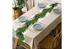 1 Pack Christmas Real Touch Norfolk Pine Garland, 9 Ft Artificial Faux...