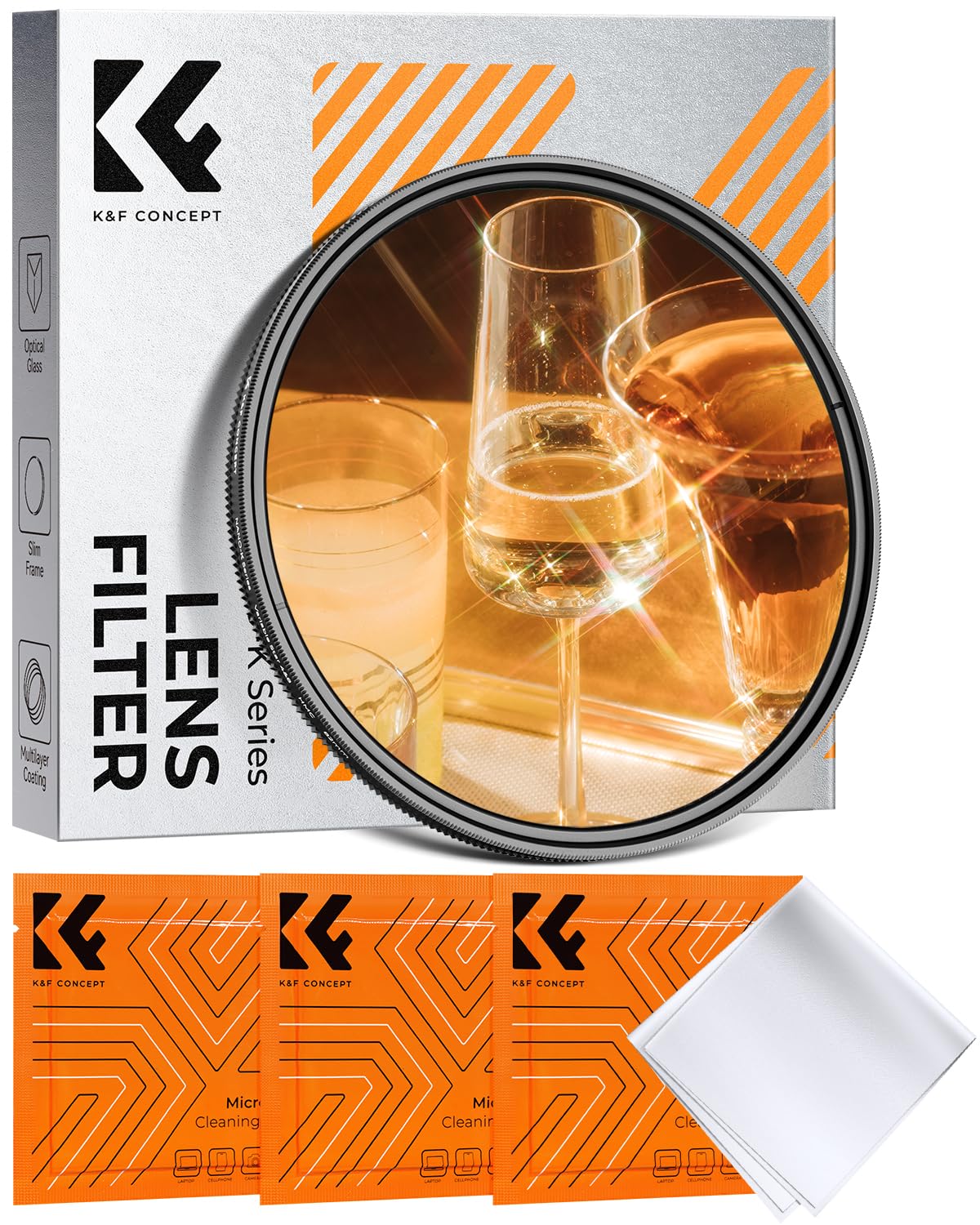 K&F CONCEPT Variabler 82mm Sternfilter 4 Punkte, 8 Punkte für Sternenlichteffekte (Nano-Klear)