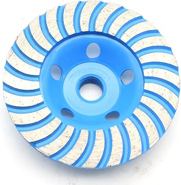 TMAX 4 inch Diamond Turbo Segment Grinding Cup Wheel 5/8 inch Arbor Marble Tile Concrete