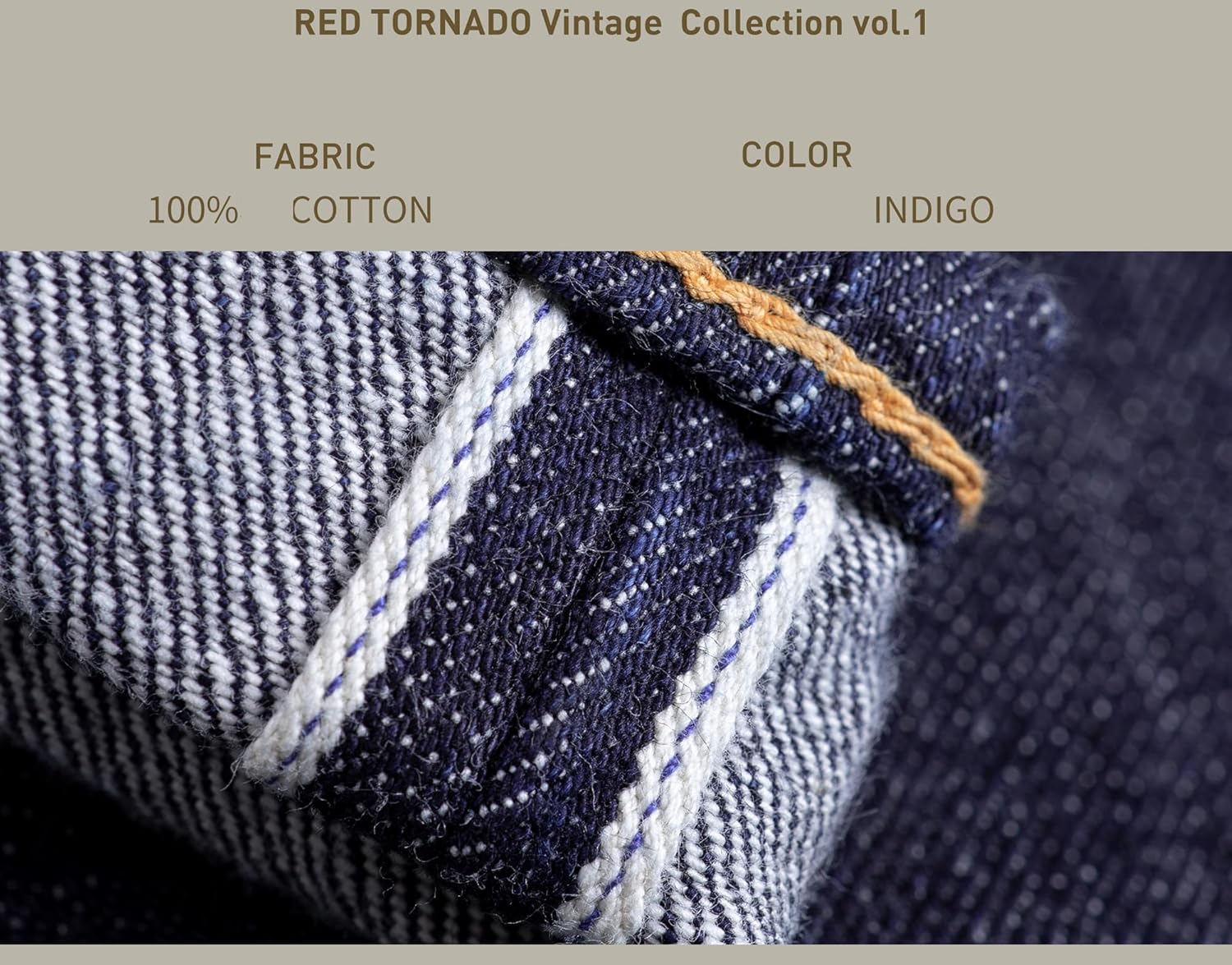 Red Tornado Vintage Men's Jeans Relaxed Fit Straight Leg 14oz Selvedge Jean Denim Pants Loose Fit Hight Rise Men Jeans - Image 6