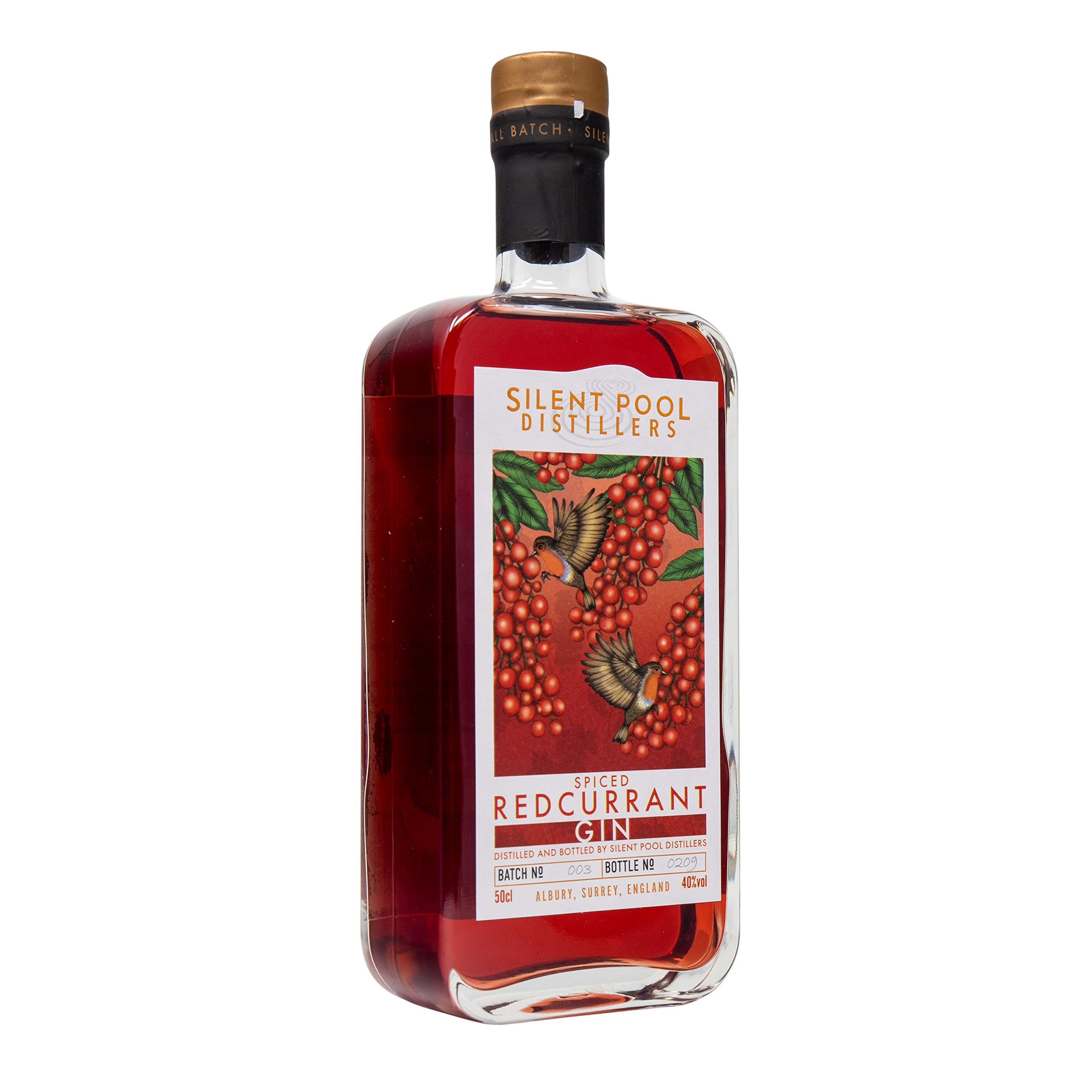 Silent Pool Distillers Gin - Handcrafted in Surrey UK, Small Batch (Spiced Redcurrant, 50 cl)