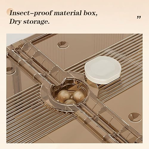 Miniatura 6 de Caja de almacenamiento debajo de la cama con ruedas, apilable, cajón de almacenamiento de zapatos debajo de la cama, caja de almacenamiento de