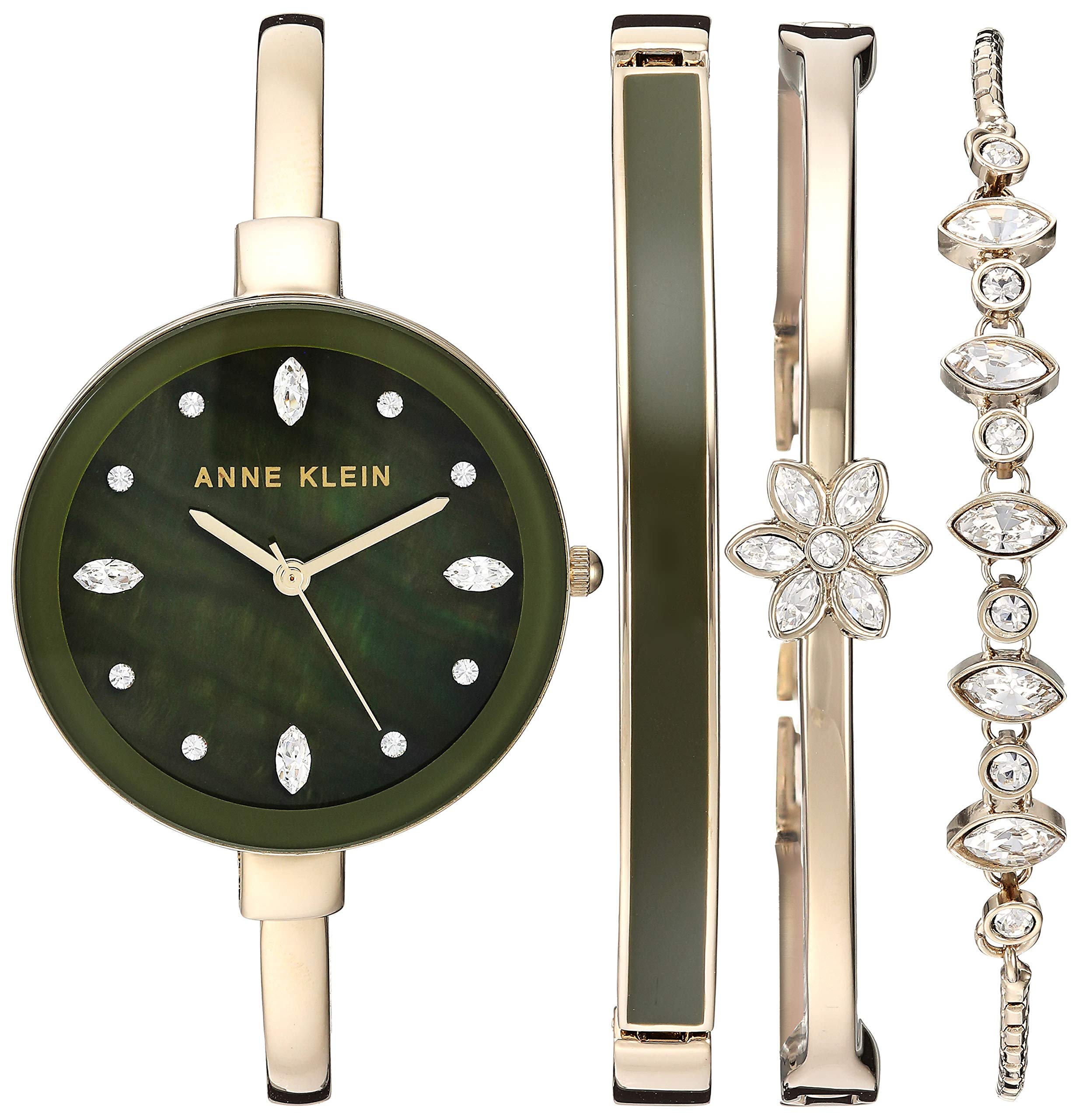 Anne Klein Womens Quartz Watch, Analog and Stainless Steel- AK3352OLST