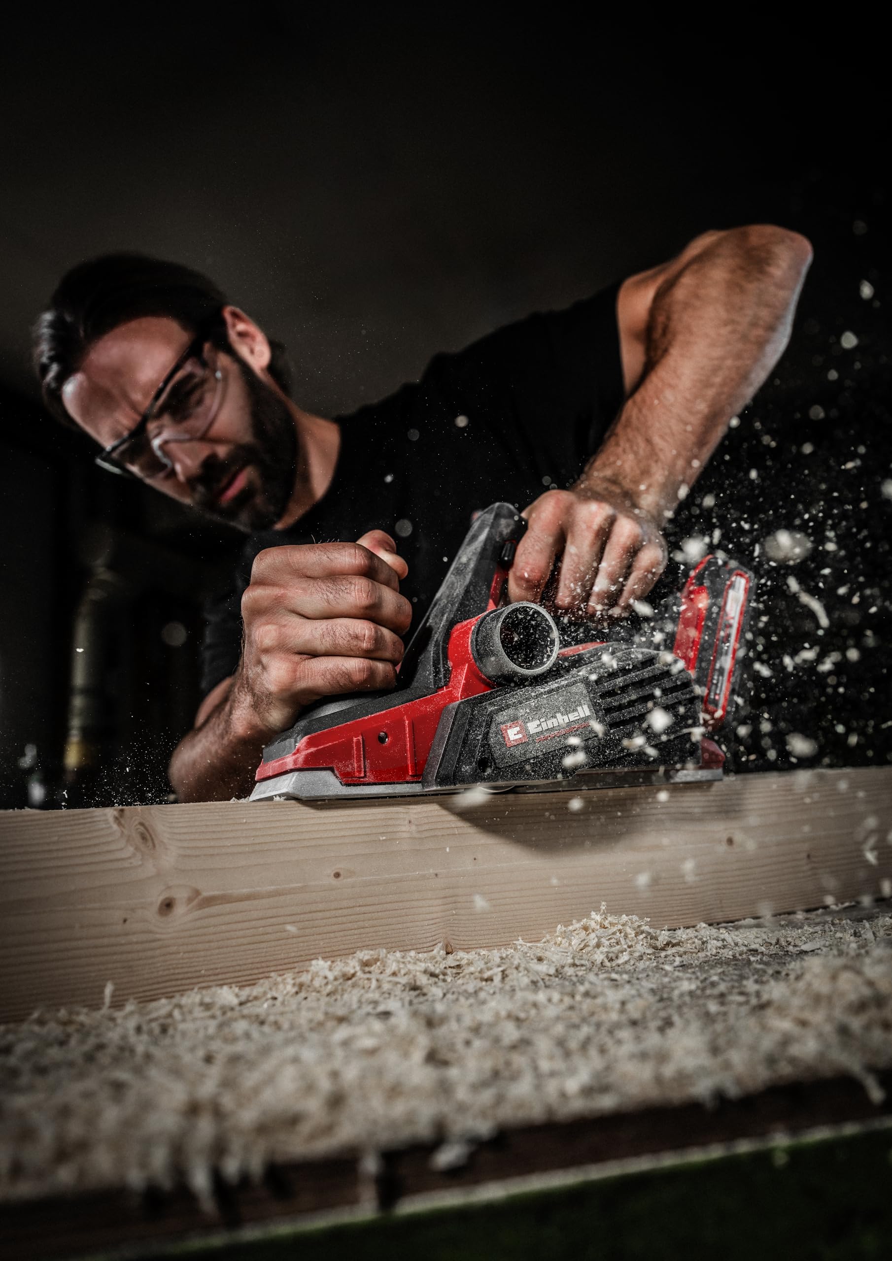 Einhell Professional Akku-Hobel TP-PL 18/3 Li BL-Solo Power X-Change (18 V, Brushless, 82 mm Hobelbreite, bis 3 mm Spantiefe, Falztiefen-/Parallelanschlag, inkl. 2x Wendemesser, ohne Akku)