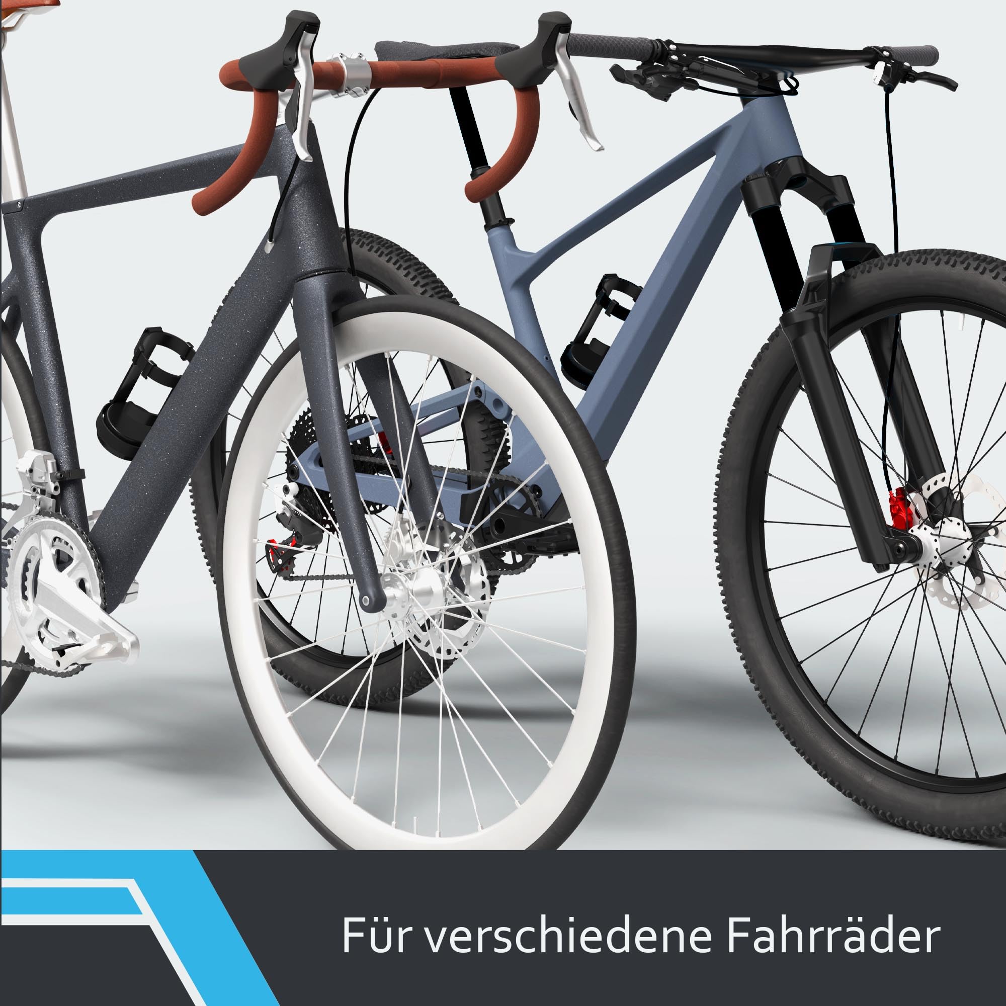 Parkwächter B1 Fahrrad Alarmanlage mit Flaschenhalter – AirTag Halterung, IP55 wasserdicht – Alarmanlage Fahrrad Diebstahlschutz – für E-Bike und Citybike – Schwarz