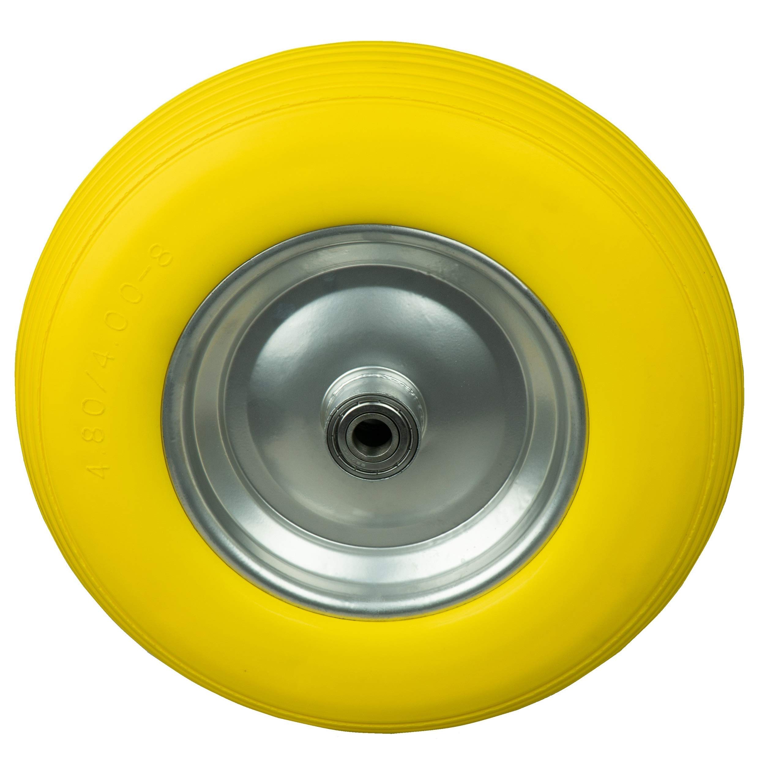 HRB PU Schubkarrenrad 4 Stück a 400 mm 4.00-8 Vollgummi Rad