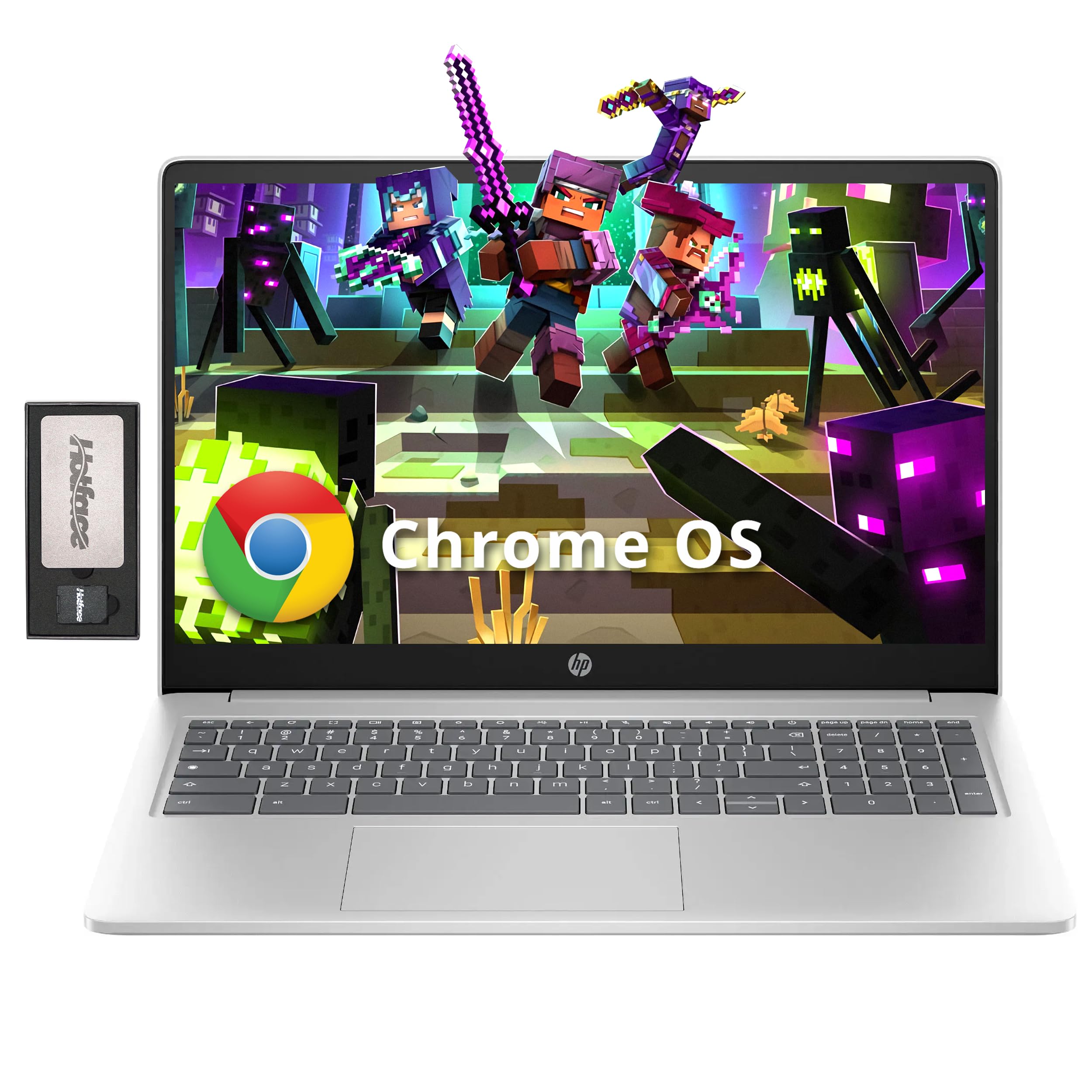 HP Laptop Chromebook HD de 15,6 polegadas, processador Intel N200