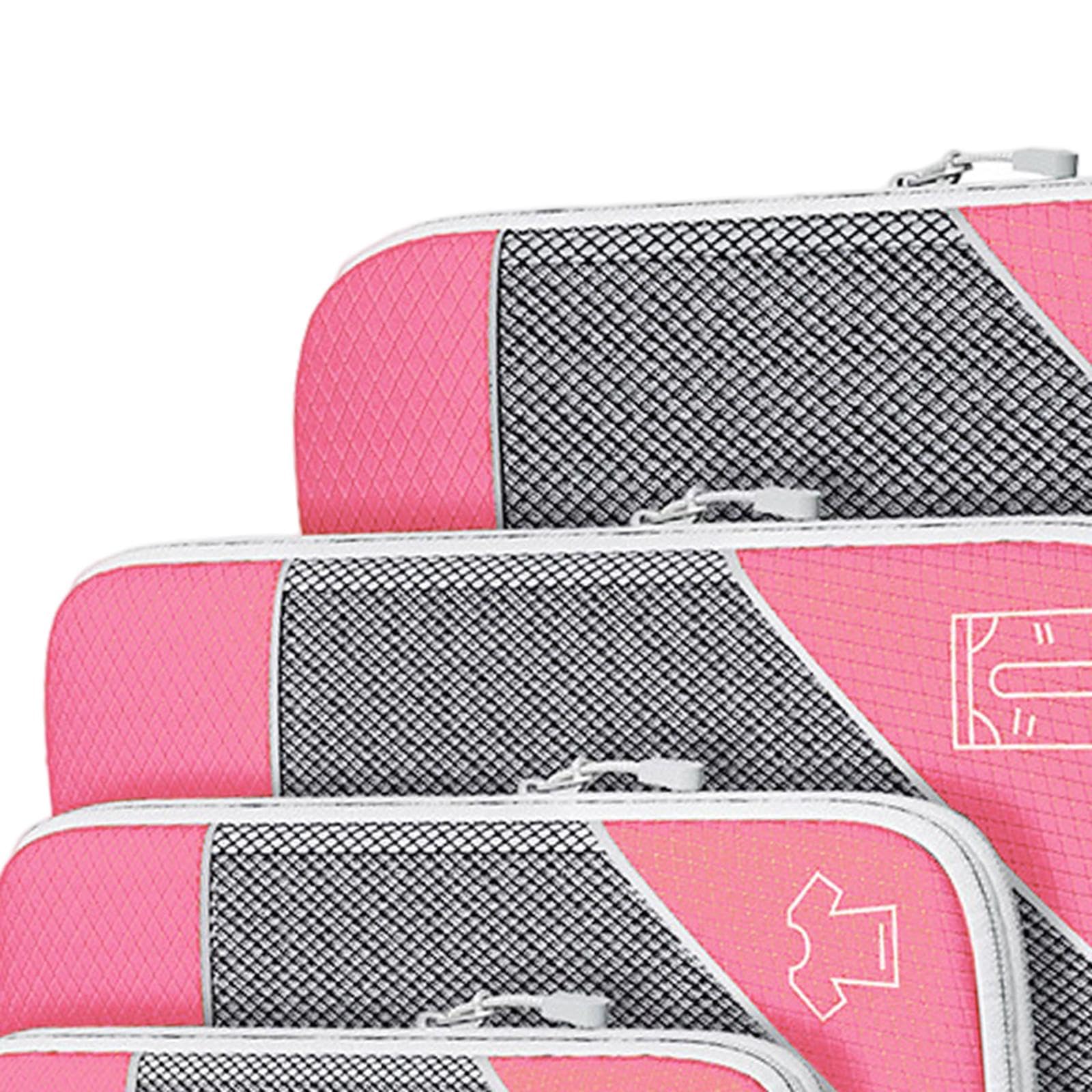 Juego de 2 cubos de compresión expandibles para maletas de viaje, mochilas, mujeres y hombres, color negro