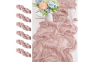 Dusty Pink Cheesecloth Table Runner for Weddings