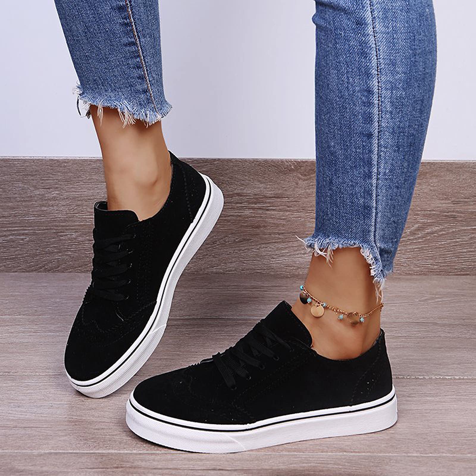 Summer Ladies Sneakers,Women Canvas Shoes Lightweight Sneakers Non-slip  Breathable Work Shoes Casual Fitness Running Shoes Sports Shoes Comfortable  Outdoor Running Shoes,black,41 : Amazon.nl: Fashion