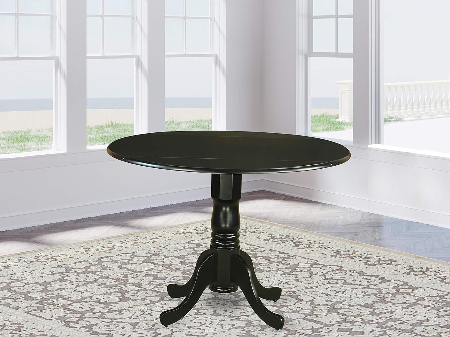 Buy East West Furniture Dublin TableBlack Table Top Surface and Black