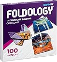 FOLDOLOGY - The Origami Puzzle Game! Brain Teasers for Tweens, Teens & Adults | Stocking Stuffer, Gift for Ages 10+, Travel Game, Hands-On STEM Toy | Fold the Paper, Complete the Picture | 100 Puzzles